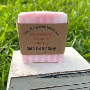 Handcrafted Pink Himalayan Sea Salt & Water Lily Shea Butter Soap